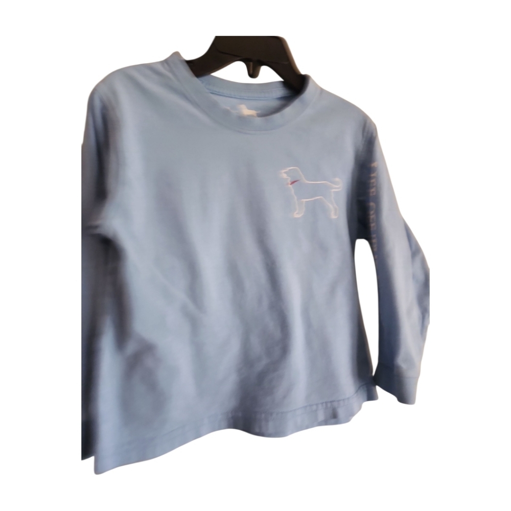 The Black Dog Jersey 3T Blue Long Sleeve T Shirt Top